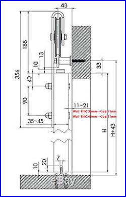 6/6.6/8/10/12 FT Industrial Spoke Wheel Sliding Barn Door Hardware Track Kit
