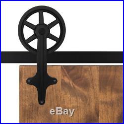 6/6.6/8/9/10FT Sliding Barn Door Hardware Kit Closet Track For Double Wood Doors