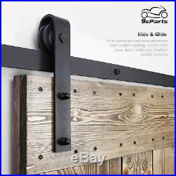6.6 FT Barn Door DIY Solid Interior Sliding Door with hardware Kit 36x84 Z Style