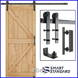 6.6 FT Heavy Duty Sturdy Sliding Barn Door Hardware Double Rail, Black FREE SHIP