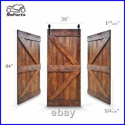6.6 FT K Style Barn Door DIY Solid Interior Sliding Door withhardware Kit 36x 84