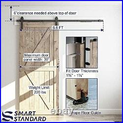 6.6 Ft Sliding Barn Door Soft Close Hardware Kit 5ft 8ft Smoothly And Quietlysin