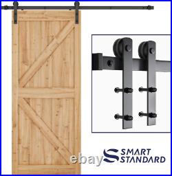 6.6ft Sliding Barn Door Hardware Kit Smoothly and Quietly Wide Door Panel 36-40