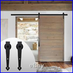 6 FT Rollers Country Style Wood Sliding Barn Door Hardware Track Kit Closet Set