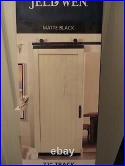 72 in. DesignGlide Matte Black Soft-Close Barn Door Sliding Door Hardware Kit