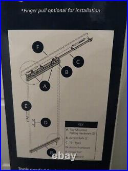 72 in. DesignGlide Matte Black Soft-Close Barn Door Sliding Door Hardware Kit