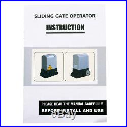 750W Electric Sliding Gate Opener Auto Door Operator Security Hardware with Racks