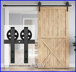 8FT Heavy Duty Barn Door Hardware Kit, Sliding Barn Door 8FT Single Door