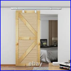 8FT Wall-Mounted Screw-in Box Track Sliding Barn Door Hardware Stainless Steel