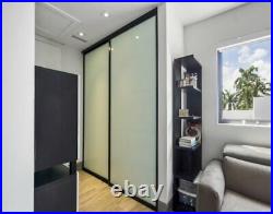 90 x 80 Bypass Closet Doors with Sliding Smoked Glass, Hardware and Tracks
