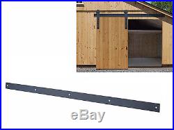 96 Sliding Steel Rail Hardware For Heavy Duty 800LB Commercial Barn Door Black