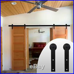 9FT Double Sliding Barn Door Hardware Hangers Kit for Interior Cabinet Door