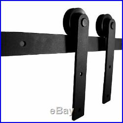 9FT Double Sliding Barn Wood Door Track Hardware Hangers Kit for Interior Door