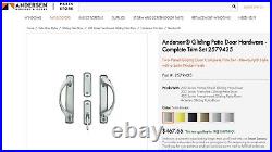 ANDERSON Andersen Gliding Patio Door Hardware Set Newbury Satin Nickel BNIB