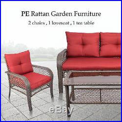 All Weather Outdoor Patio PE Rattan Furniture Set for Backyard Pool Deck