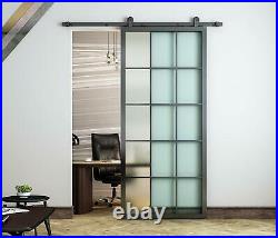 Aluminum Frame Interior Clear Tempered Glass Partition Door Panel(Disassembled)
