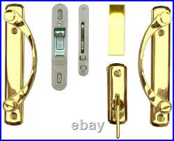 Andersen Newbury 2 Panel Gliding Patio Door Hardware Set in Bright Brass