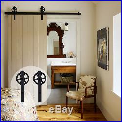 Antique Sliding Barn Door Hardware 6.6FT Hangers Kit for Interior Wood Barn Door