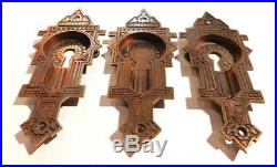 Antique pocket sliding door pull victorian handle mortise bronze brass hardware