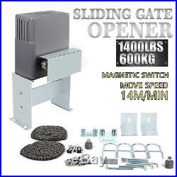 Auto Sliding Gate Opener Operator Hardware Kit Driveway Security Door 1400lbs