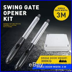 Automatic Sliding Slide Gate Opener Hardware Driveway Door Operator Kit Dual Arm