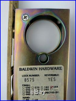 Baldwin Hardware 8576 Trim + 8575 Sliding Door Mortise Incomplete set 264