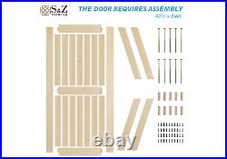Barn Door 20-54x 80in unfinished solid wood with 5-10 feet sliding hardware kit