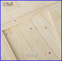 Barn Door 20-54x 84in unfinished solid wood with 5-10 feet sliding hardware kit