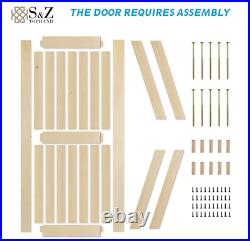 Barn Door 20-54x 84in unfinished solid wood with 5-10 feet sliding hardware kit