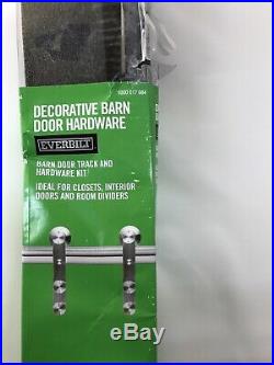 Barn Door Track Sliding and Hardware Kit Stainless Steel 72. In. Door Hardware