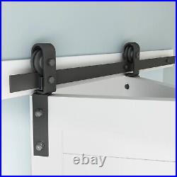 Bifold Sliding Barn Door Hardware Kit Folding door track Easy to Install No Door