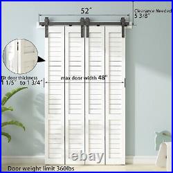 Bifold Sliding Barn Door Hardware Kit Folding door track Easy to Install No Door