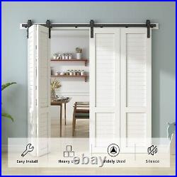 Bifold Sliding Barn Door Hardware Kit Folding door track Easy to Install No Door