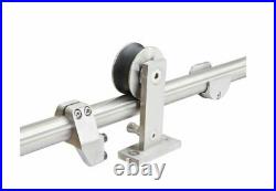 CALHOME Top Mount 79 in. Stainless Steel Sliding Door Track and Hardware Set