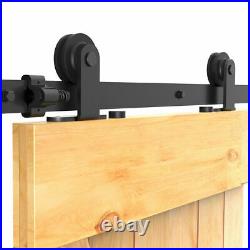 CCJH 4FT-20FT Industry Sliding Barn Wood Door Hardware Track Kit, Single/Double