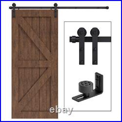CCJH 4FT-20FT Sliding Barn Door Hardware Kit for 1/2 Door, Modern Closet, Quietly