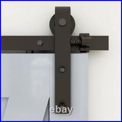 CCJH 4FT-20FT Sliding Barn Door Hardware Track Kit For Single/Double/Bypass Door