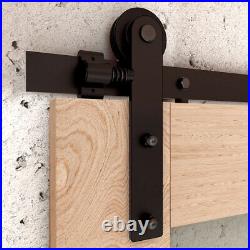 CCJH 4-20FT Sliding Barn Door Hardware Kit For 1/2/4 Bypass Closet Track Roller