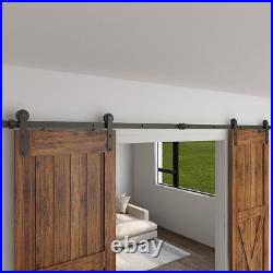 CCJH 4-20FT Sliding Barn Door Hardware Track Single/Double Door Kit, Home, NO DOOR