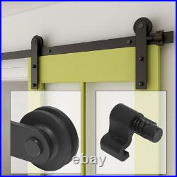 CCJH 4-20FT Sliding Barn Wood Door Hardware Track Kit Single/Double/Bypass Doors