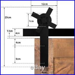 CCJH 4-20FT Sliding Barn Wood Door Hardware Track Kit Single/Double, New Shape