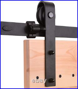 CCJH Bypass Sliding Barn Door Hardware Kit for Double Door with Double Tracks
