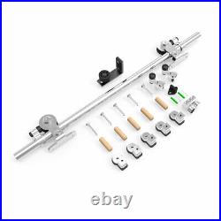 CCJH Stainless SteelSliding Barn Door Hardware Kit Track &Adjustable Floor Guide