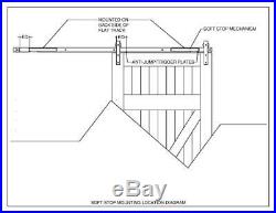 Classic Flat Track Barn Door Sliding Hardware Kit for 36 wide door