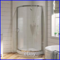 Corner Shower Kit 32-in. X 32-in. X 76 in. Reversible Door Acrylic Base Chrome