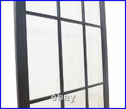 DIYHD Black Steel Framed Interior Clear Tempered Glass Sliding Door Panel