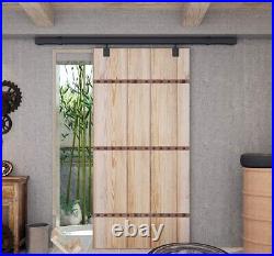 DIYHD Ceiling Mount Black Box Track Sliding Barn Door Wood Door Hardware