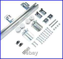 DIYHD Raw Material Galvanized Sliver Box Track Harddware for Exterior Barn Door