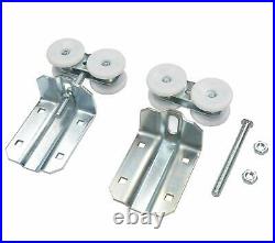 DIYHD Raw Material Galvanized Sliver Box Track Hardware for Exterior Barn Door