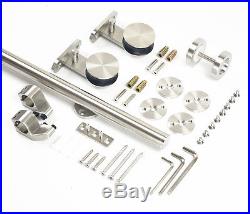 DIYHD Stainless Steel Top Mount Safety Pin Double Sliding Barn Door Hardware